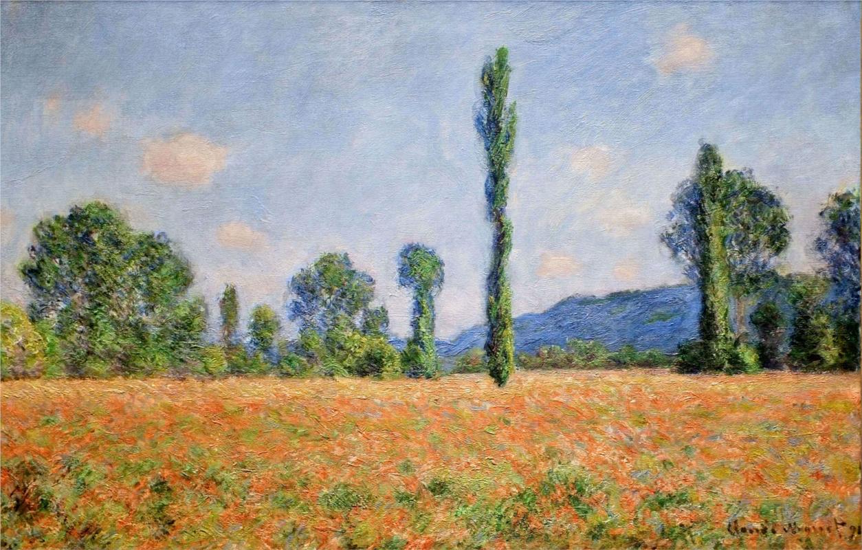 Poppy Field in Giverny 02 - Claude Monet Paintings